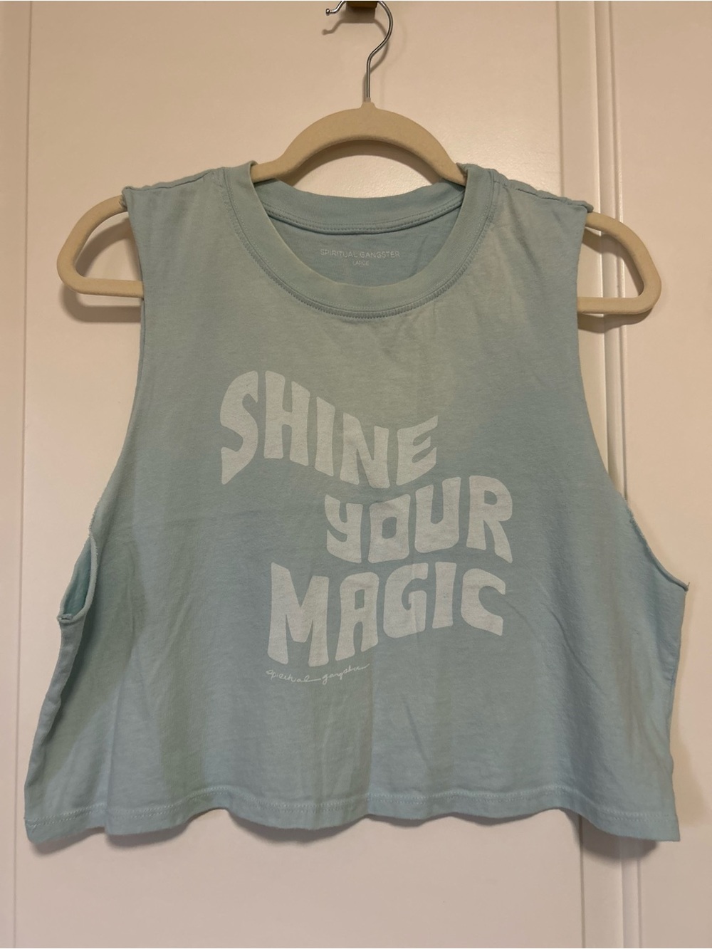 🪄🧘🏽‍♀️Spiritual Gangster 🦄 'Shine Your Magic' ☀️Ombré Cropped Tank🏃🏽‍♀️🧘🏽‍♀️